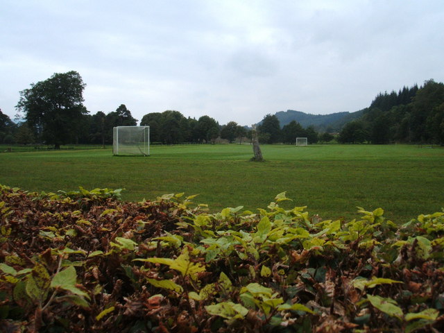 Shinty field and Standing Stone